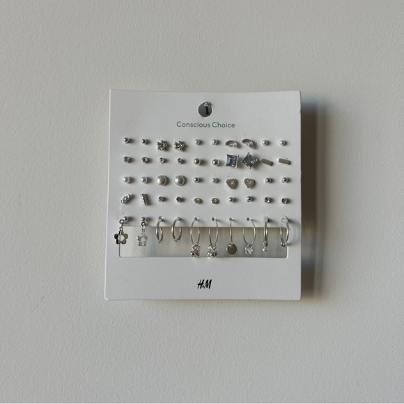 H&M 25pc Silver Earring Set - Picture 2 of 3